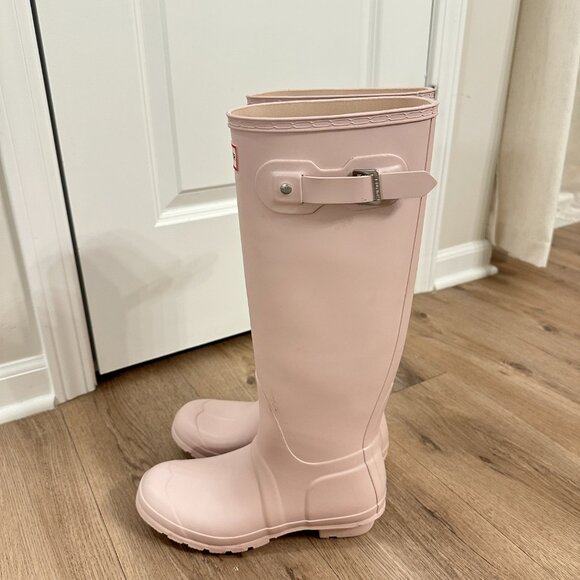 HUNTER Original Tall Rain Boot in Light Natural Size US 8 - Picture 7 of 9